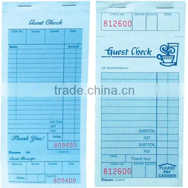 Guest Check Pads