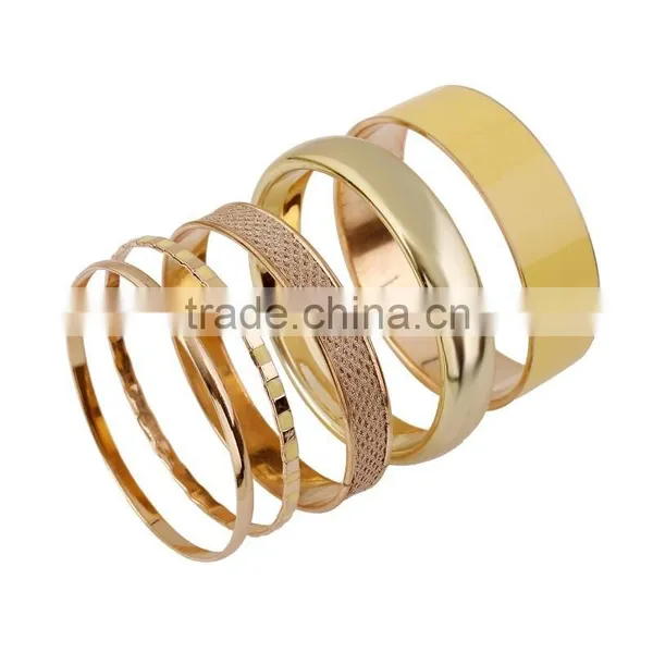2016 Fashion Jewelry Free Sample Gold Plating Bracelets Sets photo-2