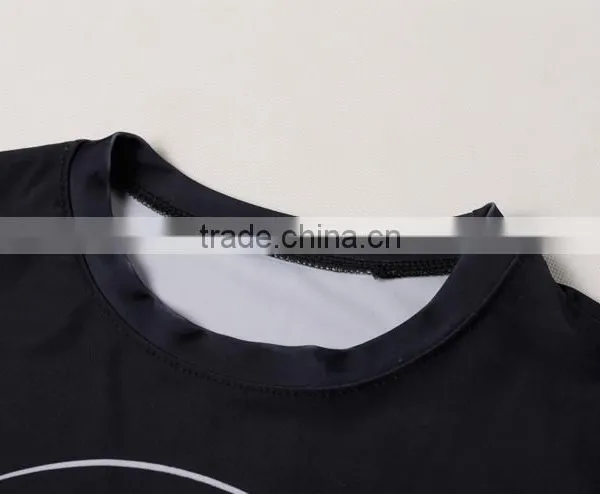 2016 Digital Printing Compression Running Shirt Breathable Quick Dry Polyester Spandex 3d t Shirt photo-4