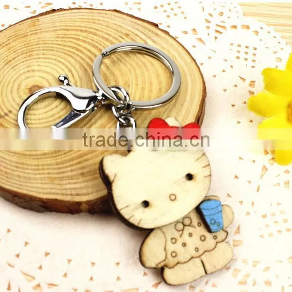 HelloKitty Wood Key Chain/creative Wood Key Chain photo-6