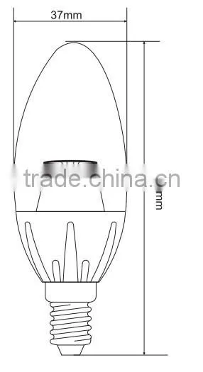 2015 China Led Display Corn Bulb E14/E27/b22 C30HAP With Tail of CE and ROHS Approved 5W Led Candle Light photo-3