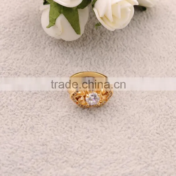 >>>2016 YIWU T&J Women Fashion Korean Style Rings Gold Plated Mouth Rhinestone Crystal Rings for Lady/ photo-4