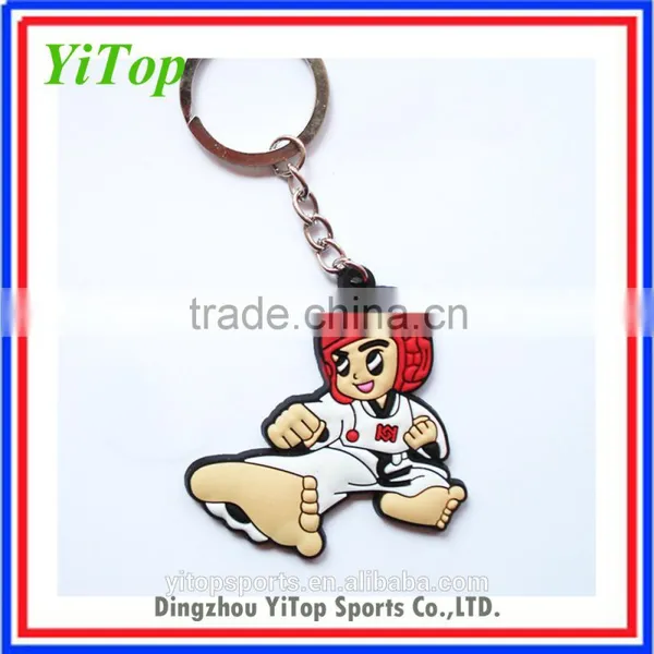Martial Arts Rubber Taekwondo Keychain photo-2