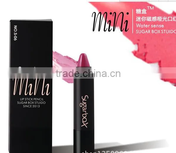 Newest 12 Fashion Colors Name Sugar Box Mini Water Sense Lip Stick Lipstick Pencil, Long Lasting Than Kiss Proof photo-6