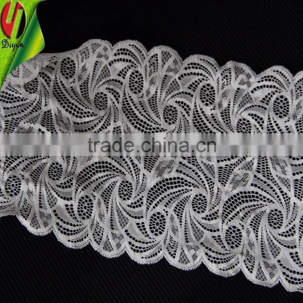 Lace Textile by Jacquard Machine 17 CM Wide Stretch Lace Trimming photo-3