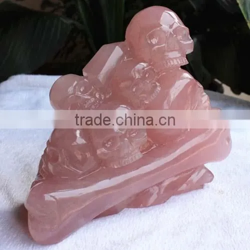 Natural Rock Hand Carved Rose Quartz Specimen for Sale photo-2
