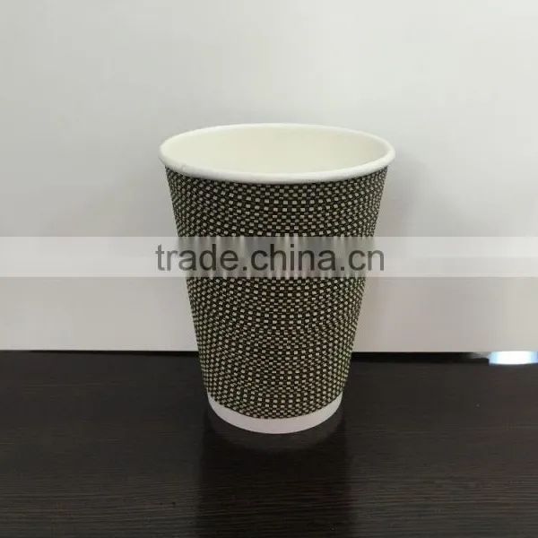 One Time Use 400ml Double Wall Paper Cups With Lid for Hot Tea photo-2