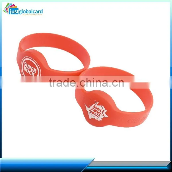 Custom Logo Print Long Range Silicone RFID Bracelet