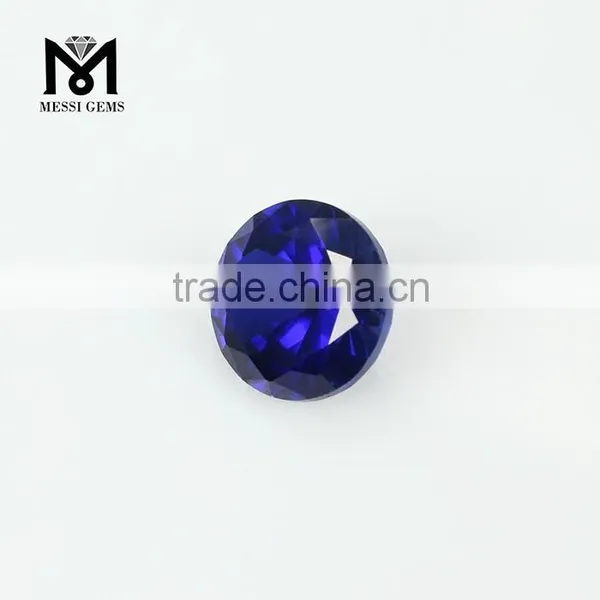 Loose Top Quality Synthetic Ruby 34# Sapphire Blue Corundum Gemstone photo-4