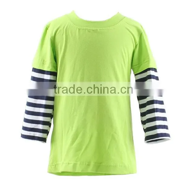 2016 Wholesale Liquidation Kids Clothes Split Joint Children Clothing Usa Strip Sleeve Shirt Fashion Shirts for Boys photo-2