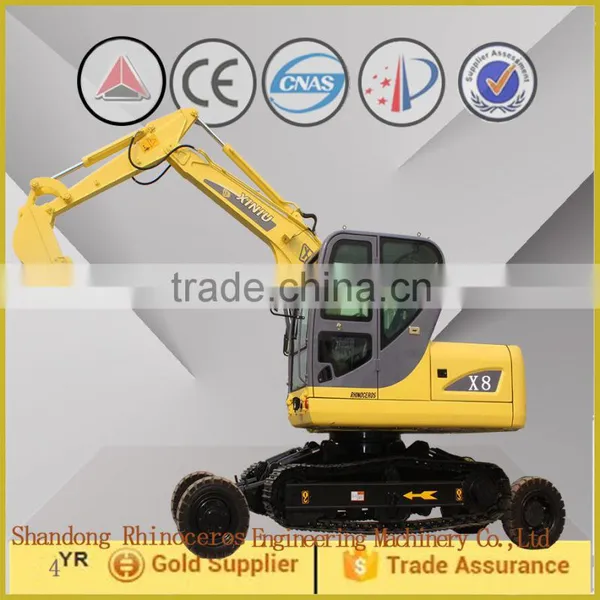Construction Machinery 8ton Walking Excavator Wheeled Crawler Excavator photo-5