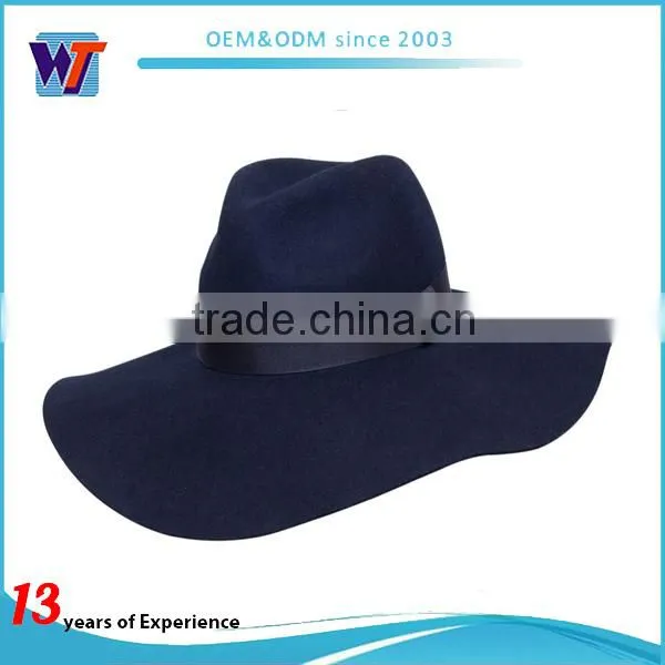 Wholesale Fashionable Wool Felt Hat Fedora Hat Custom Logo Band photo-3