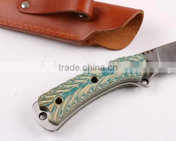 OEM Colorful 7Cr17 Steel Military Knife Full Tang Blade photo-5