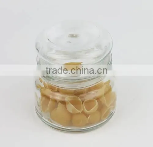 Round Clear Glass Candle Jar With Glass Lid photo-6