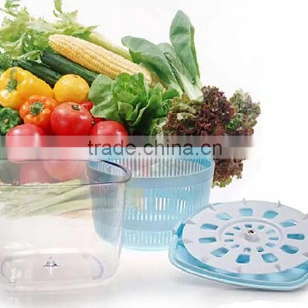 New Design Plastic Manual Fruit and Vegetable Salad Spinner photo-3