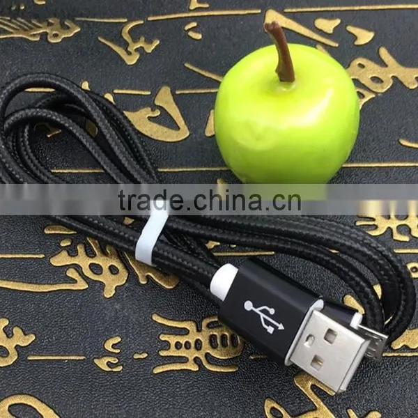 Durable 1m Nylon Braided Usb Cable for Android Phones, Micro Usb v8 Charger Cable Charging Cord photo-4