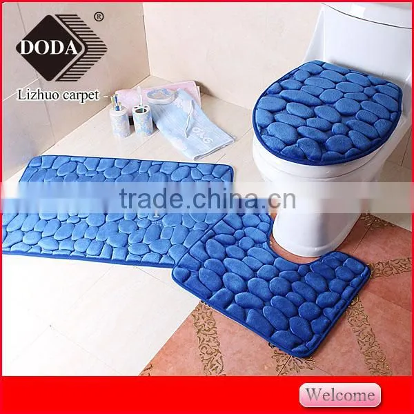 Anti-slip Pvc Polyester Memory Foam Bathroom Carpets and Rugs photo-2