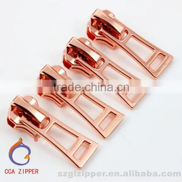 YKK OEM Metal Rose Gold Zip Zipper Sliders