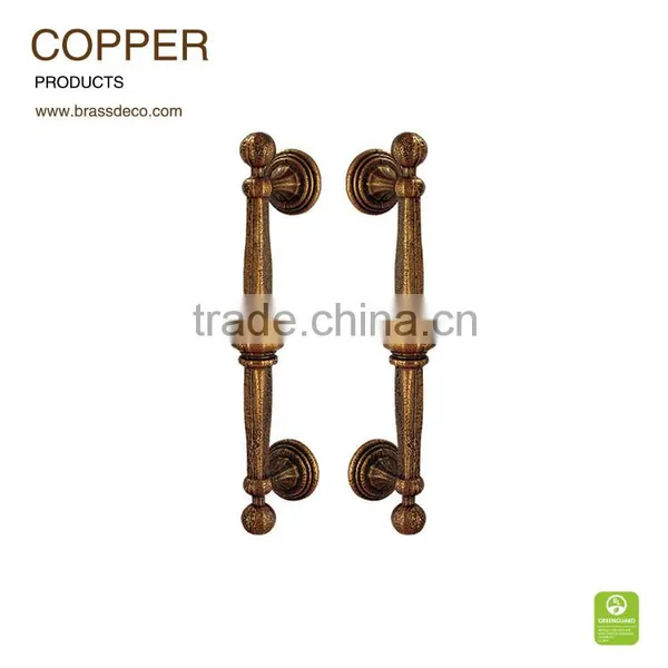 Hotel Entrance Door HK528 OB Copper Door Luxurious Handle