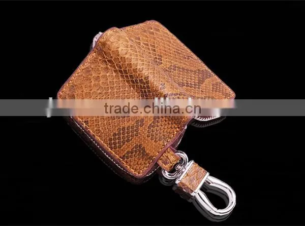 Custom Size Color Genuine Python Leather Car Key Case Handy Key Holder photo-3