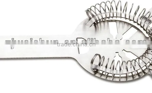 Promotional With Two Ears 201 Stainless Steel Bar Tool Bar Strainer / Wine Strainer