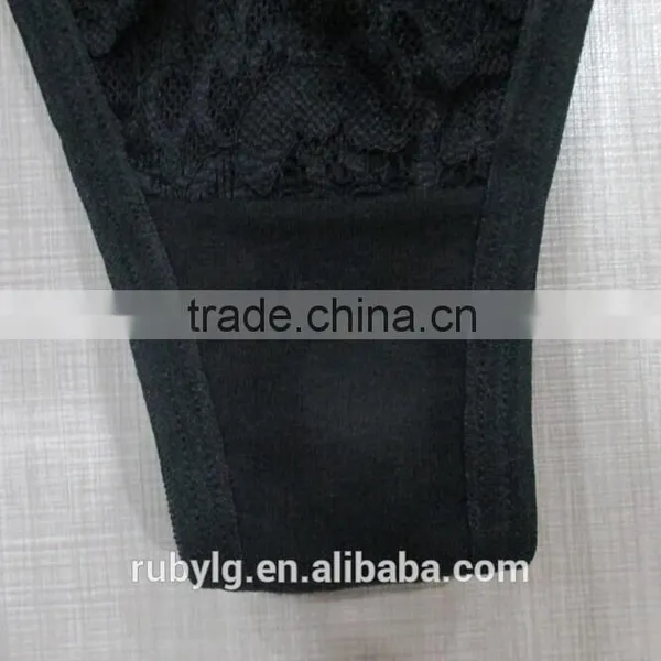 2016 Guangzhou Ruby Fashion Factory Newest Sexy Black Thong Lingeries Women Underwear photo-5