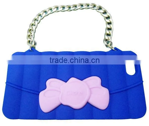 Silicone Handbag Studded Case for IPhone 4 photo-4