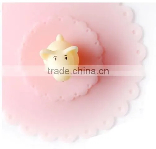 Cute Cartoon Leak Proof Soft Cup Cover Silicone Cute Puppy Dog photo-2