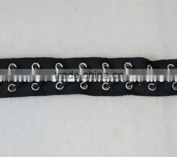 100% Cotton Lace Matal Eyelet Embroidery Lace Trim in Black Color for Ladies photo-2