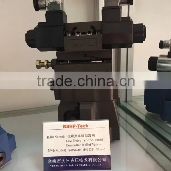 Yuken Series Hydraulic Valves Low Noise Type Solenoid Controlled Relief Valves S-BSG-03/06/10,-51/51/51 photo-2