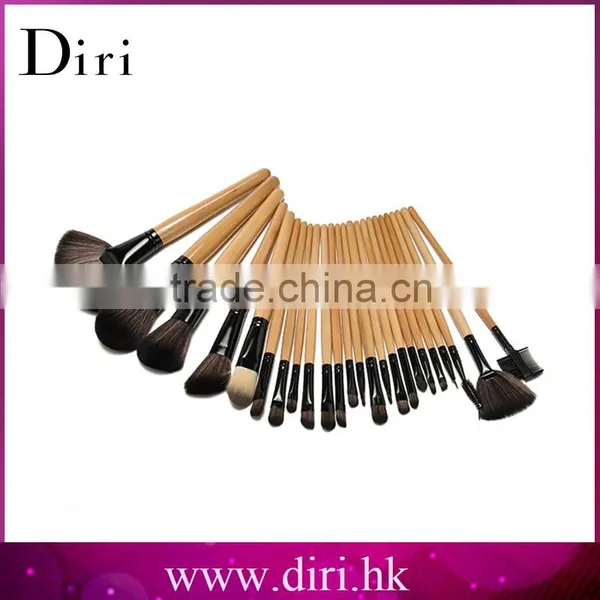 OEM Shiny Wooden Handle Straight Synthetic Hair Foundation Brush photo-6