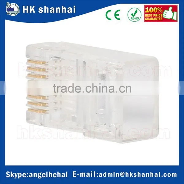 Hot Sale High Quality 100 Pcs 50 Micron Gold-plated Contacts AWG Stranded UTP Cable 8P8C Cat 6 Rj45 Modular Plugs photo-5