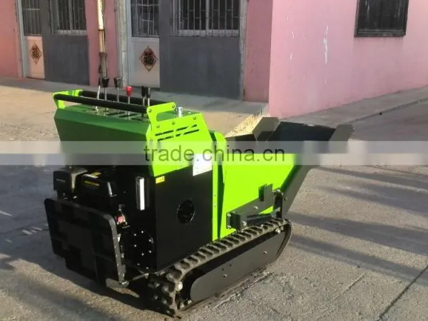 CE 500kg Rubber Track Hydraulic Self Loading Crawler Mini Dumper With Shovel