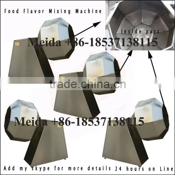 Factory Automatic Octagonal Shape Seasoning Mixer Machine For Snack Food Seasoning Flavoring