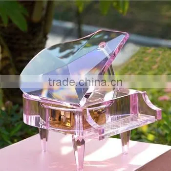 2016 Popular Piano Shape Melody Crystal Music Box photo-3