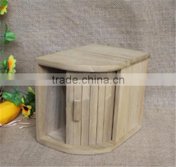 Factory Price Vintage Solid Wooden Remote Storage Box With Sliding Cover photo-5
