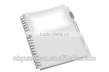 Plastic Covered Notebook With 70 Striped Sheets Ballpoint Pen photo-2