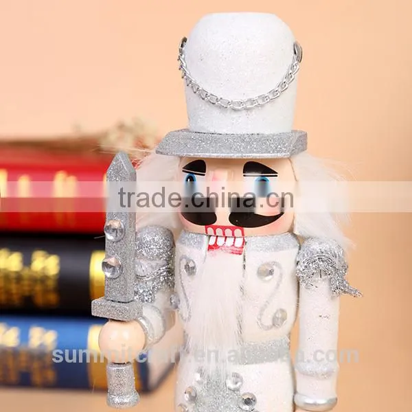 Wooden White Soldier Nutcracker Trendy Christmas Gifts photo-5