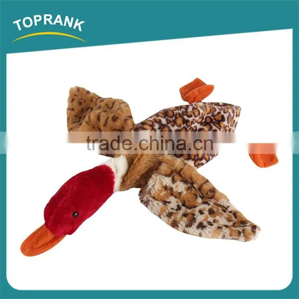 High Quality Eco-Friendly Pet Products Suppliers Pet Toy Unstuffed Plush Wild Duck Dog Toys photo-2