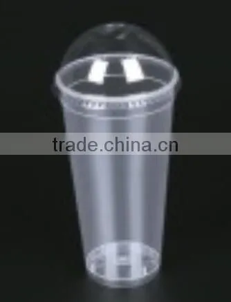 580ML PP Cup Plastic Cup Transparent Drink Cup Disposable Cup Injection With Lid photo-3