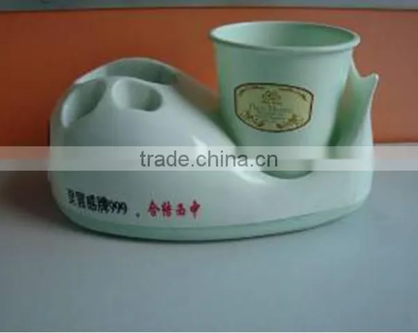 new design plastic toothbrush holder with a cup