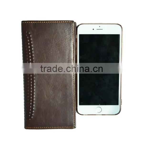 Hot Classic Long Wallet Design Genuine Leather Wallet for Men With Money Clip photo-6