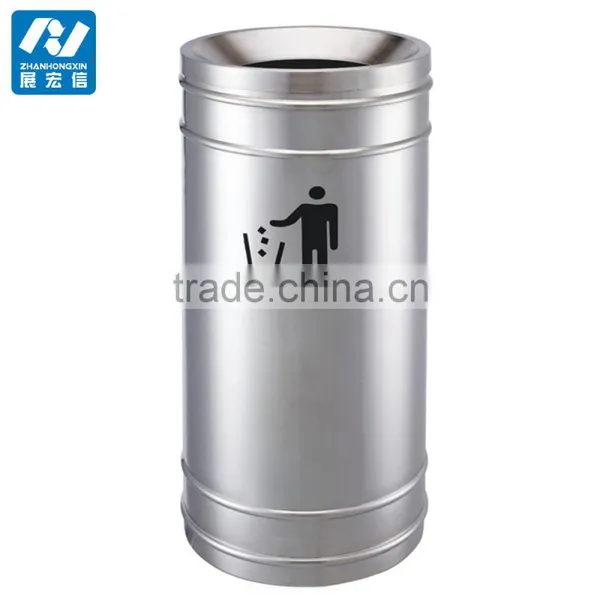 Stainless Steel Trash Bin With Ashtray photo-6
