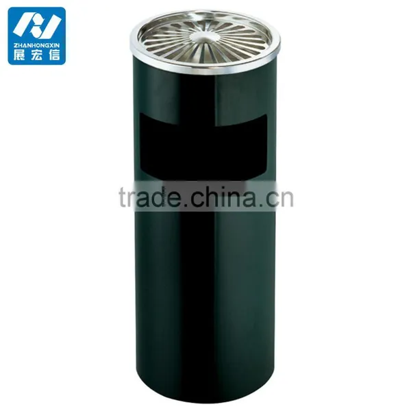 Stainless Steel Ash Tray Waste Bin Ground Ashtray Stand photo-2