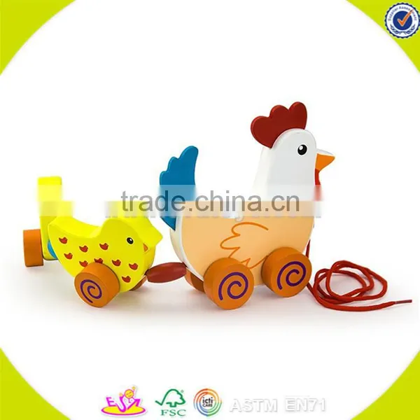 Wholesale Lovely Wooden Elephant Pull Car Toy High Quality Wooden Elephant Pull Car Toy W05B034 photo-4