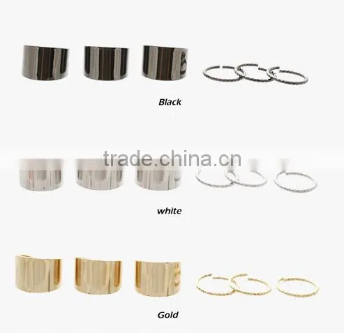 Wholesale Fashion Jewelry Ladies Gold Finger Ring Set Midi Ring Set photo-2