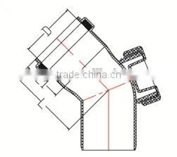 HIGH QUANLITY 45 DEG ELBOW OF PVC GB STANDARD EXPANDING FITTINGS FOR DRAINAGE WITH GASKET photo-2