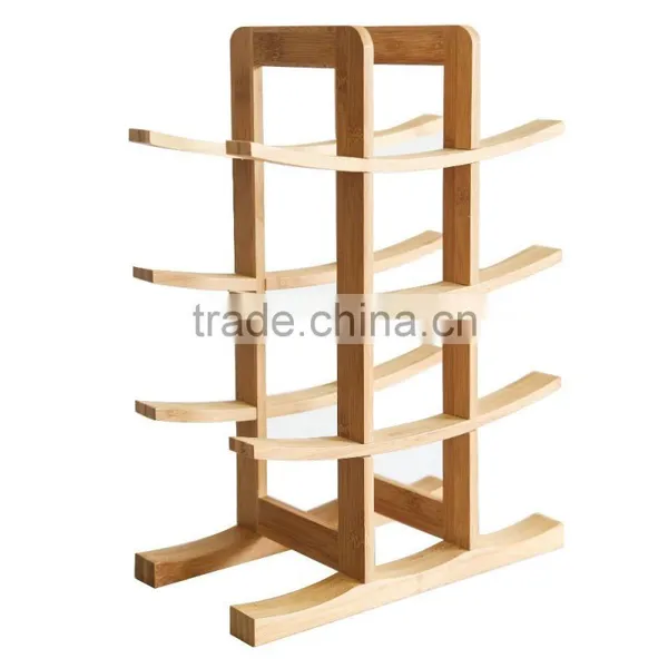 Hot Sale Eco-friendly Bamboo Wine Bottle Holder Bamboo Wine Rack