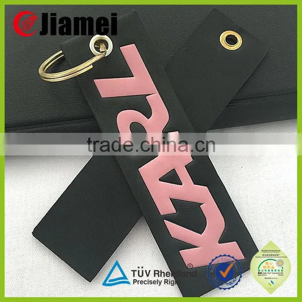 Custom Handmade New Design Blank Oval Leather Keyring photo-2