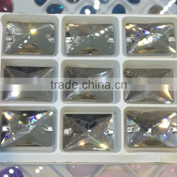 Shinny Crystal Flat Back Sew on Stone Glass Loose Beads for Clothing Accessories photo-3